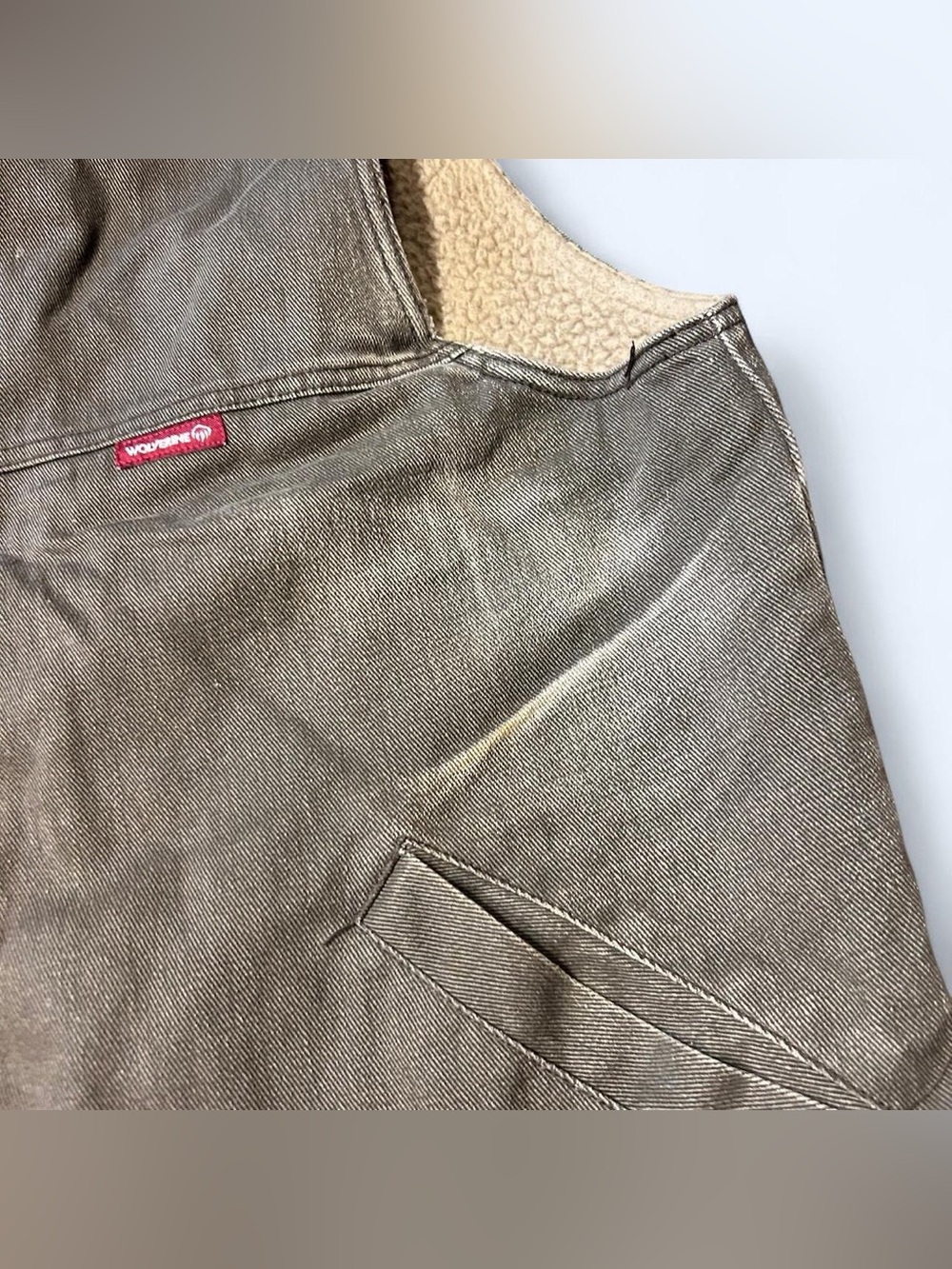 Grunge Brown Sherpa Work Vest By Wolverine! View 2